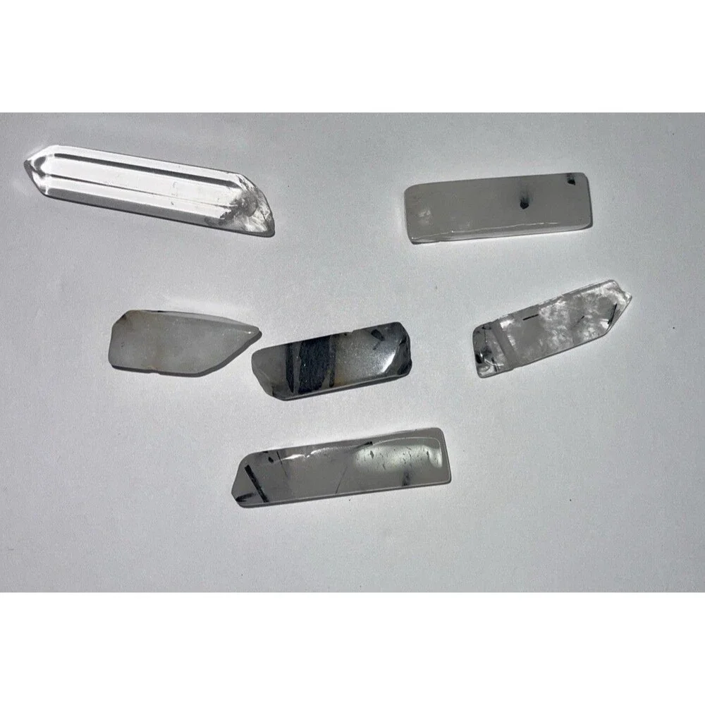 Lot Of 5 Crystals Clear Black White Reiki Healing Wicca